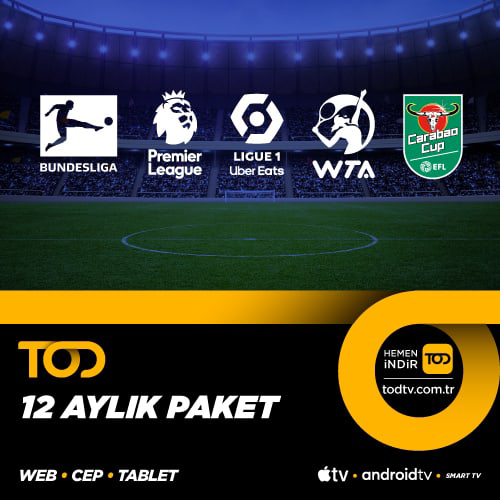 TOD Spor Extra  Paketi - 12 Aylık (web-cep-tablet-smart tv-android tv-apple tv)